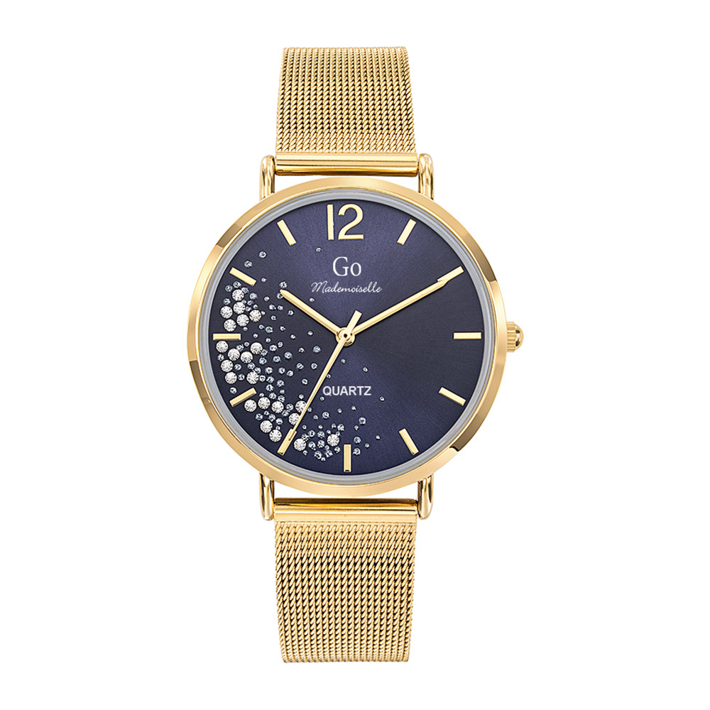 Montre Femme Boîtier Doré Bracelet Métal Doré - 695355