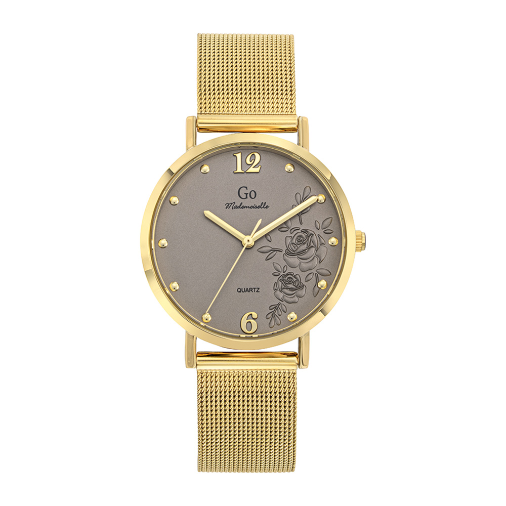 Montre Femme Boîtier Doré Bracelet Métal Doré - 695428