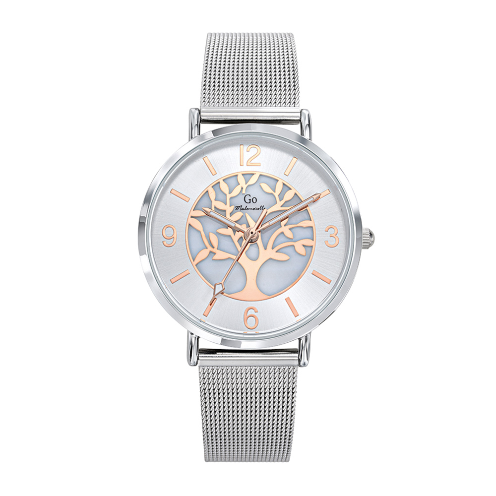 Montre Femme Boîtier Argenté Bracelet Métal Argenté - 695439