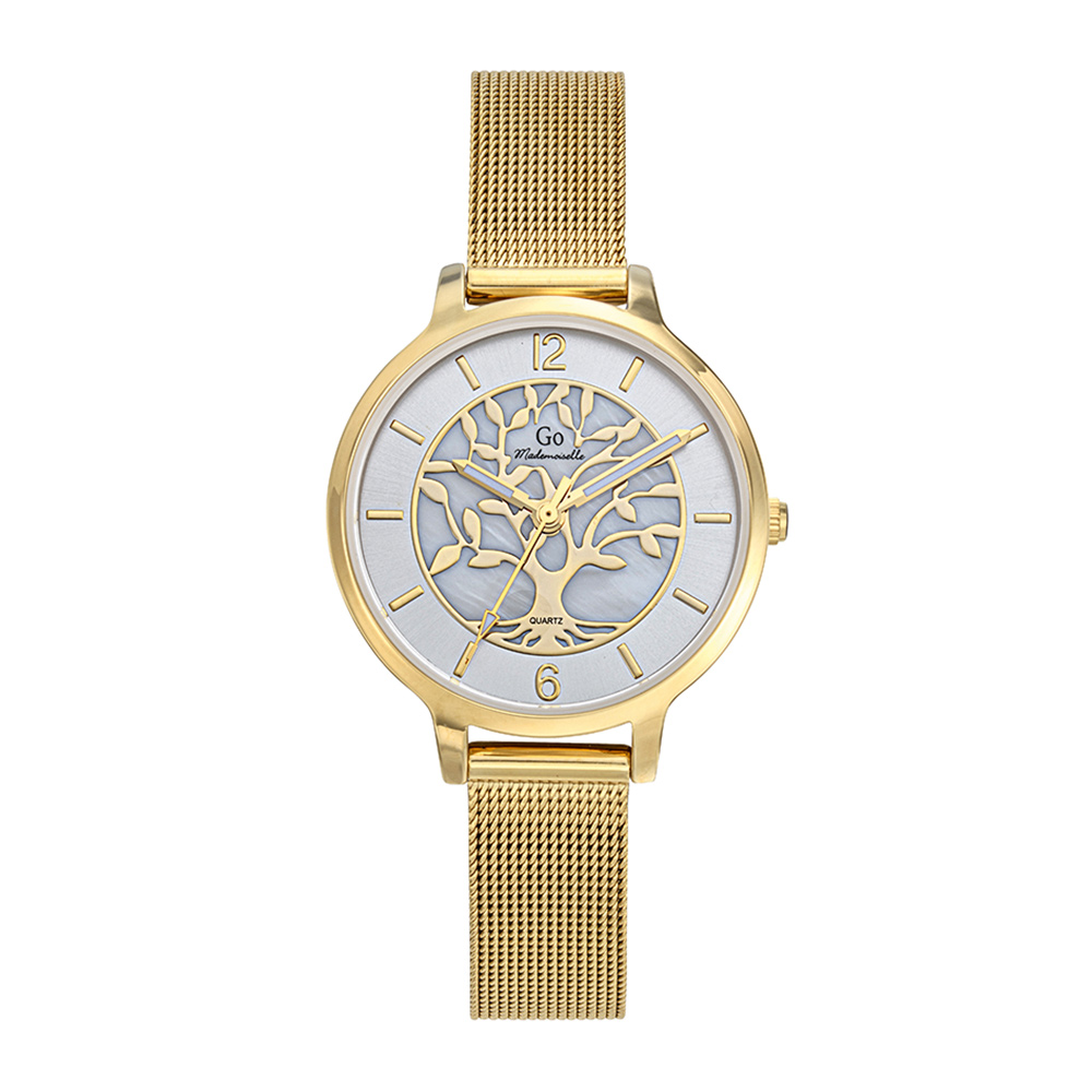 Montre Femme Boîtier Doré Bracelet Métal Doré - 695491