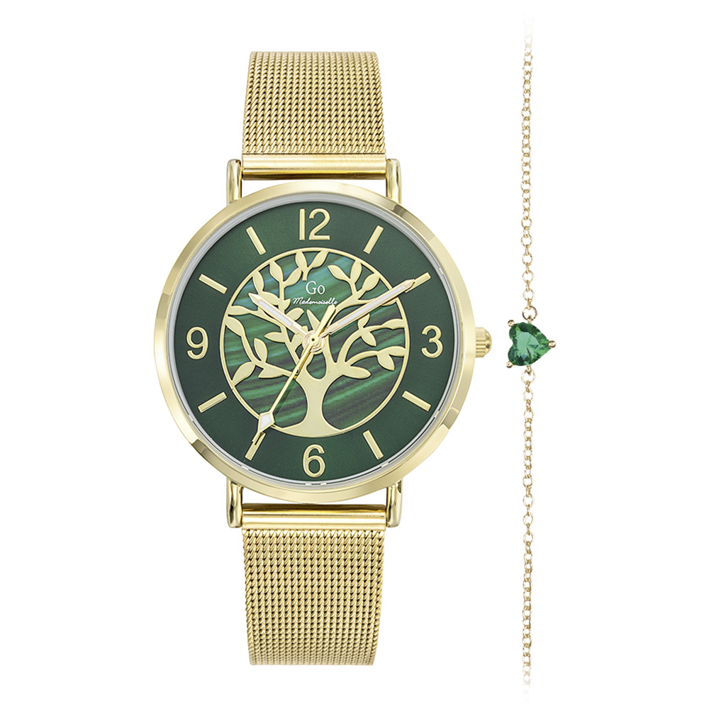 Montre Femme Boîtier Doré Bracelet Métal Doré - 694307