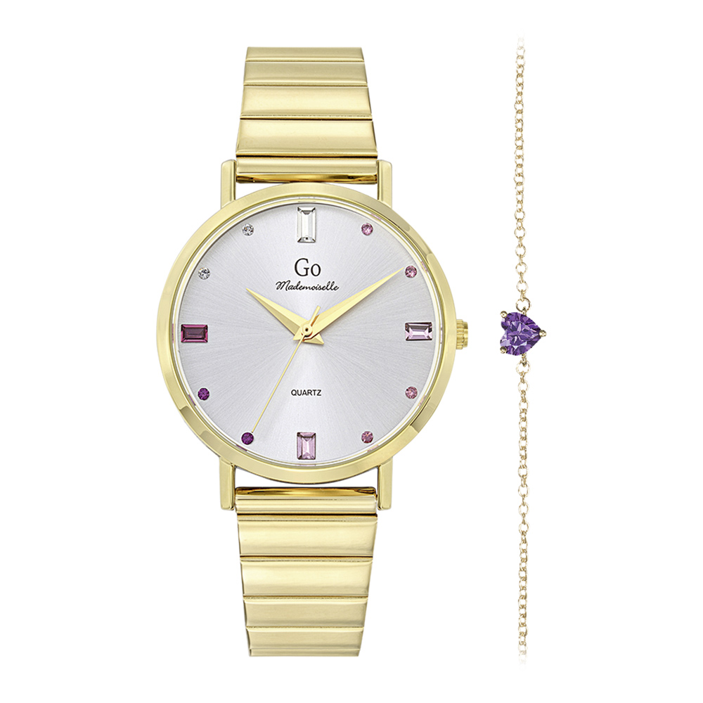 Montre Femme Boîtier Doré Bracelet Métal Doré - 694308