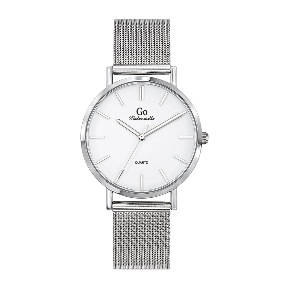 Montre Femme Boîtier Argenté Bracelet Métal Argenté - 695255