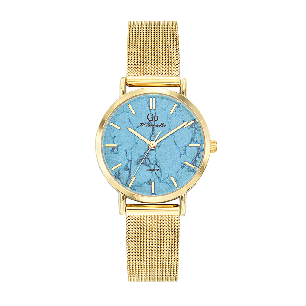 Montre Femme Boîtier Doré Bracelet Métal Doré - 695466