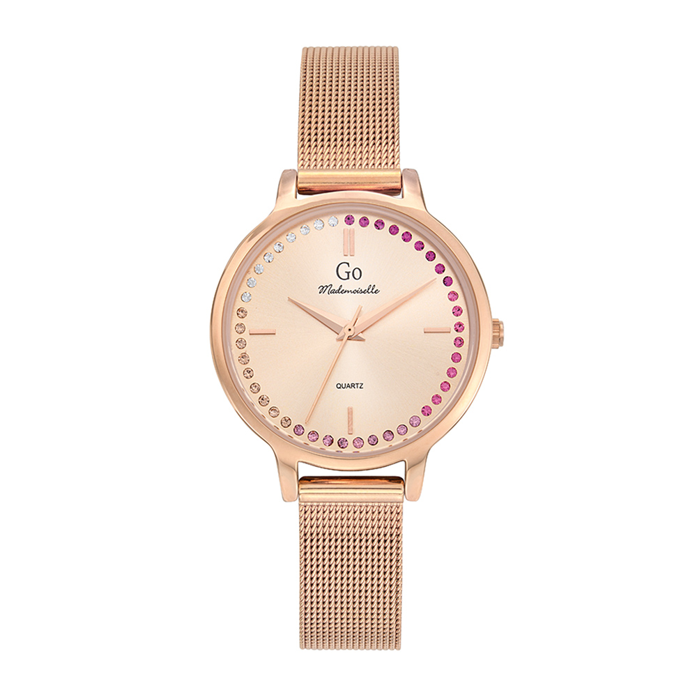 Montre Femme Boîtier Doré rose Bracelet Métal Doré rose - 695528