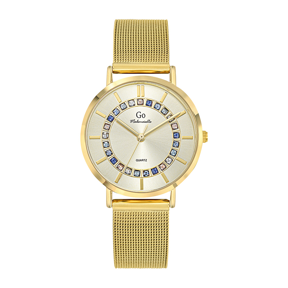 Montre Femme Boîtier Doré Bracelet Métal Doré - 695543