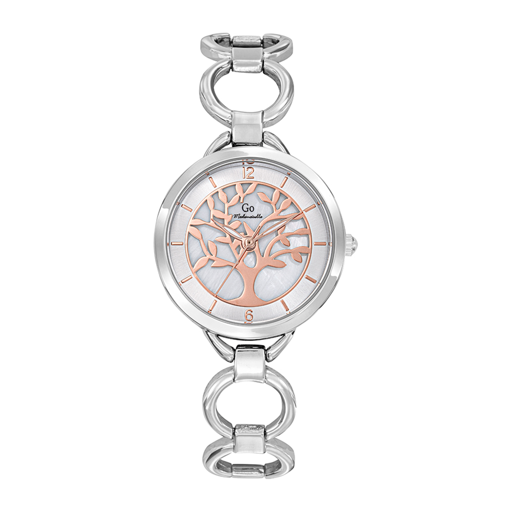 Montre Femme Boîtier Argenté Bracelet Métal Argenté - 695555