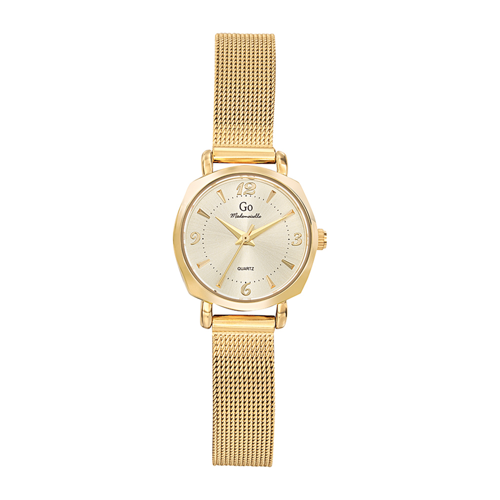 Montre Femme Boîtier Doré Bracelet Métal Doré - 695566