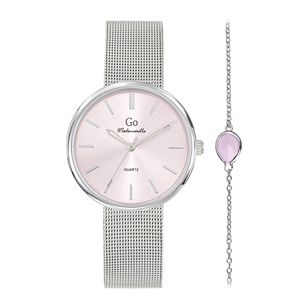 Montre Femme Boîtier Argenté Bracelet Métal Argenté - 694312