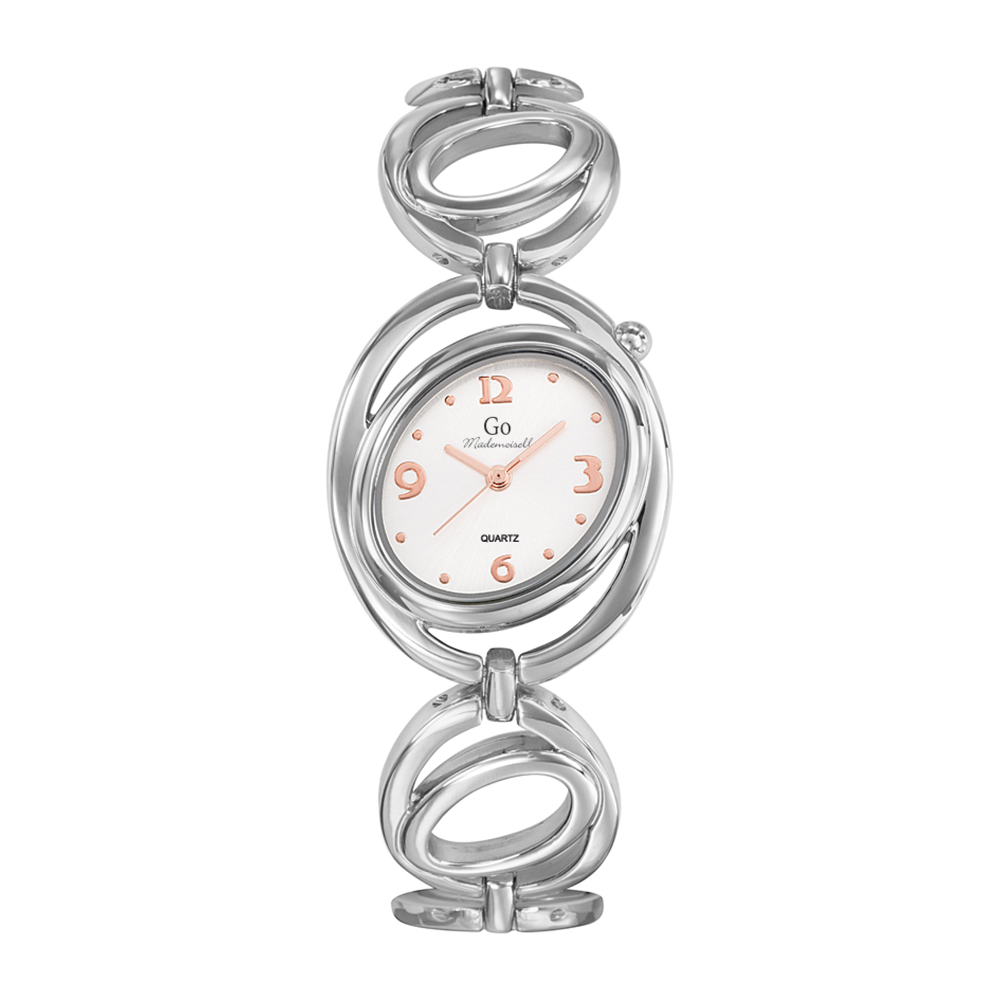 Montre Femme Boîtier Argenté Bracelet Métal Argenté - 694818