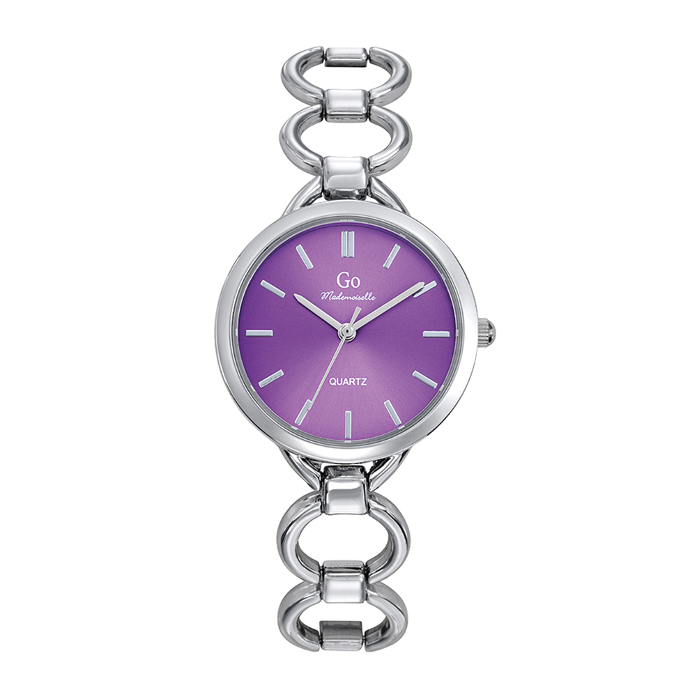 Montre Femme Boîtier Argenté Bracelet Métal Argenté - 695216