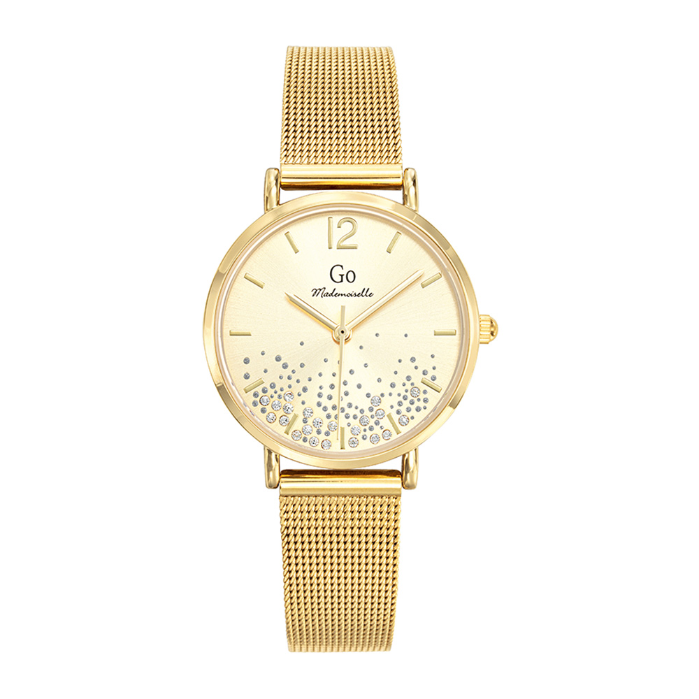 Montre Femme Boîtier Doré Bracelet Métal Doré - 695435