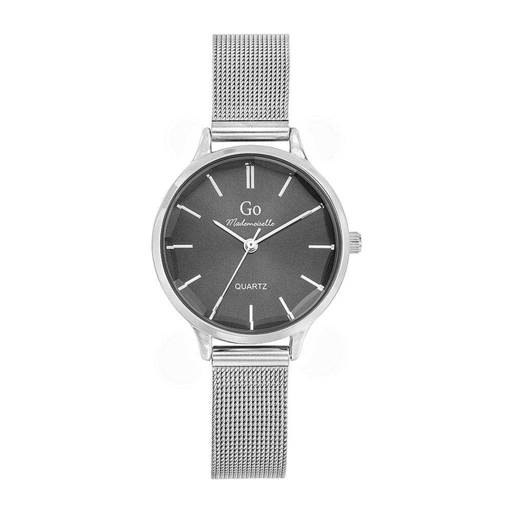 Montre Femme Boîtier Argenté Bracelet Métal Argenté - 695446