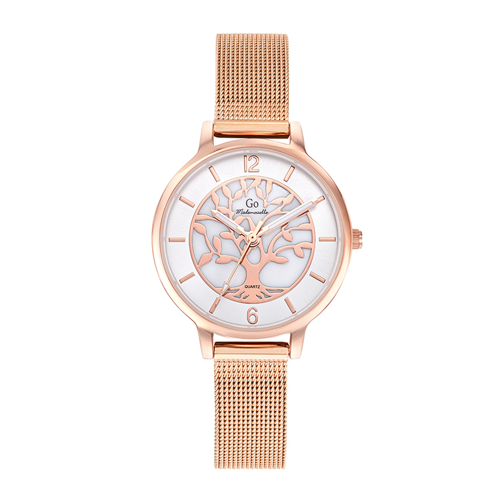 Montre Femme Boîtier Doré rose Bracelet Métal Doré rose - 695493