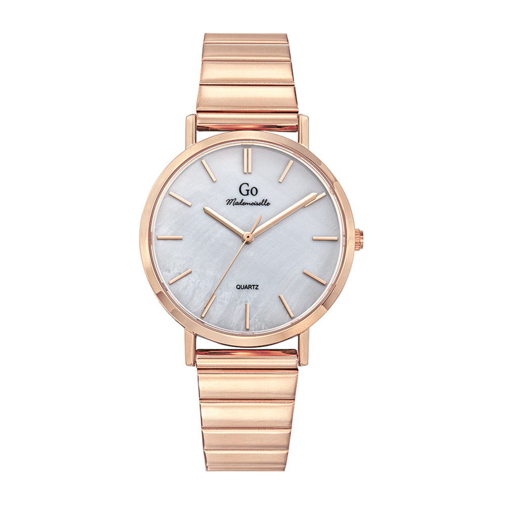 Montre Femme Boîtier Doré rose Bracelet Métal Doré rose - 695534