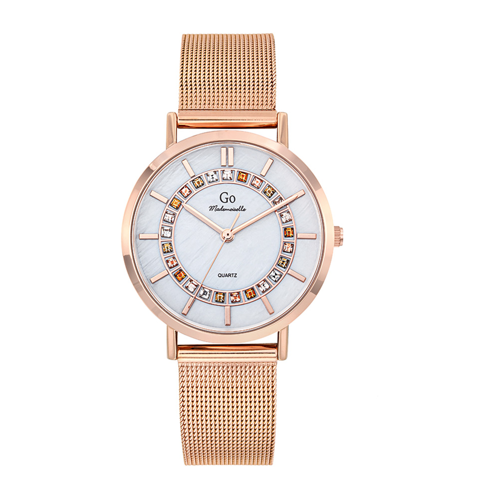 Montre Femme Boîtier Doré rose Bracelet Métal Doré rose - 695544