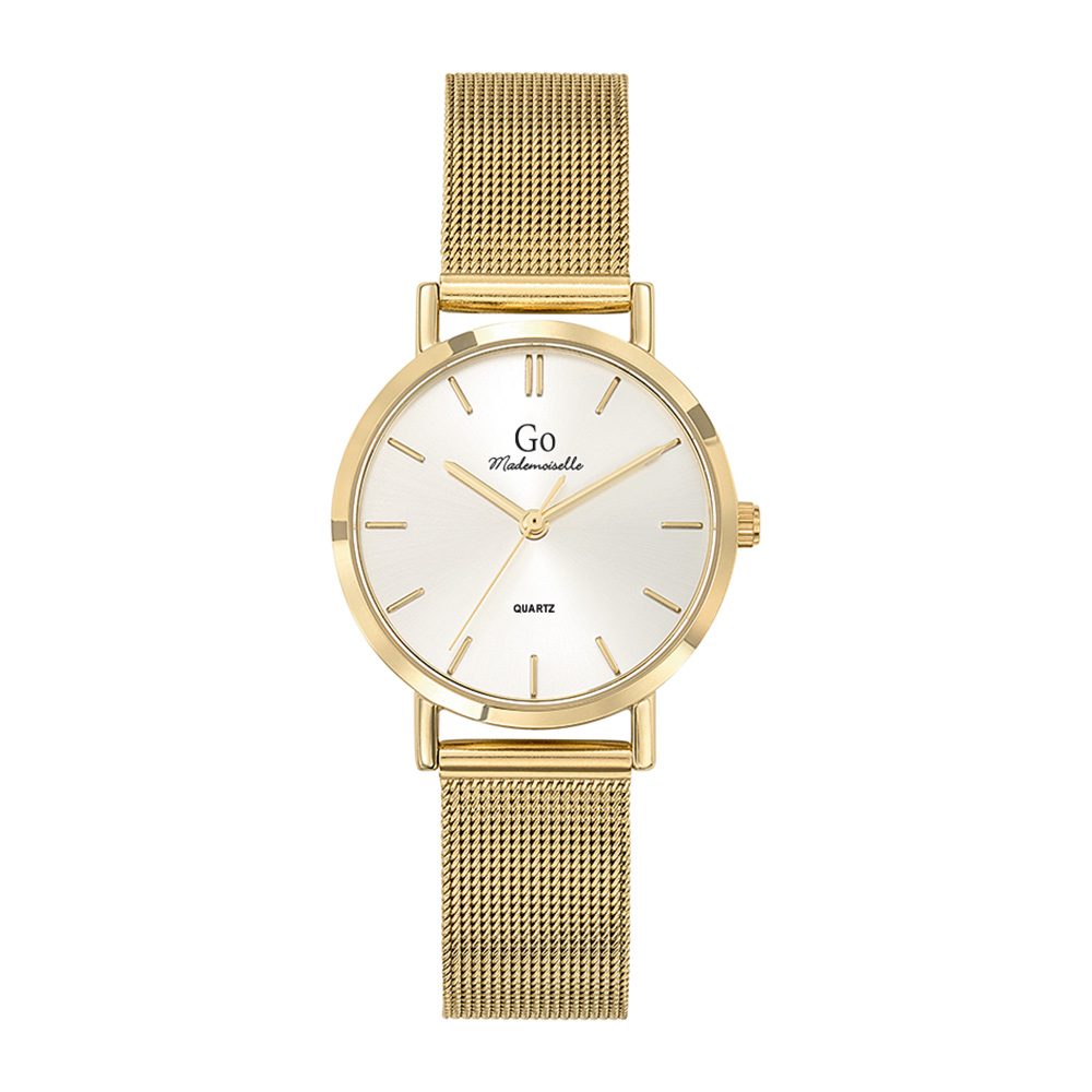 Montre Femme Boîtier Doré Bracelet Métal Doré - 695989