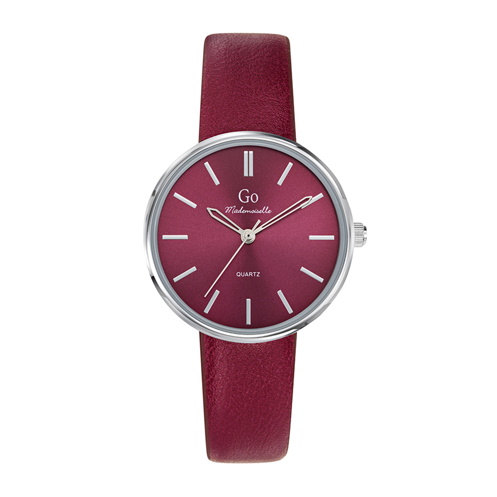 Montre Femme Boîtier Argenté Bracelet Synthétique Violet - 699319