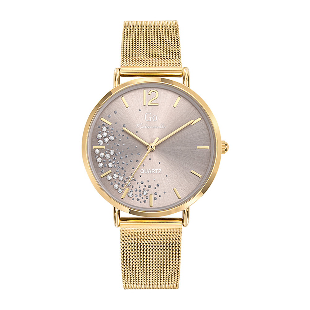 Montre Femme Boîtier Doré Bracelet Métal Doré - 695354