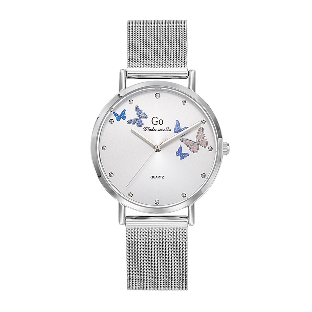 Montre Femme Boîtier Argenté Bracelet Métal Argenté - 695394