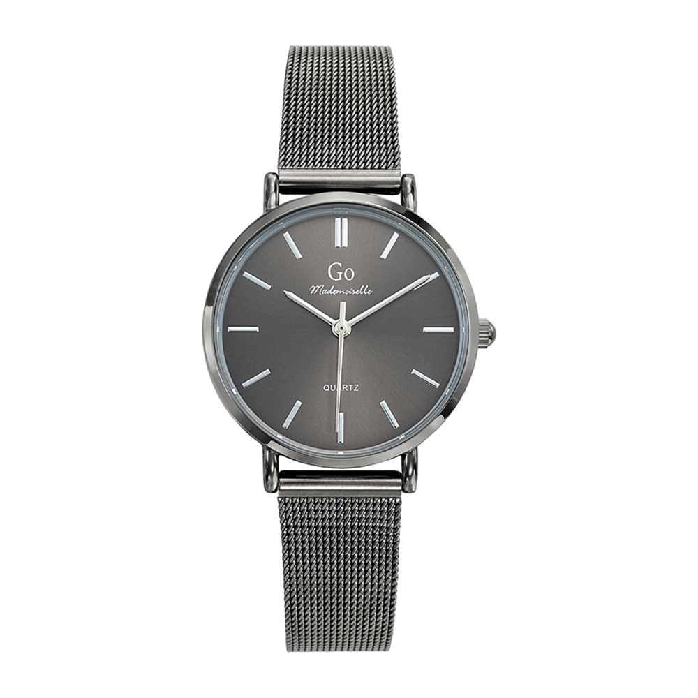 Montre Femme Boîtier Gris Bracelet Métal Argenté - 695433