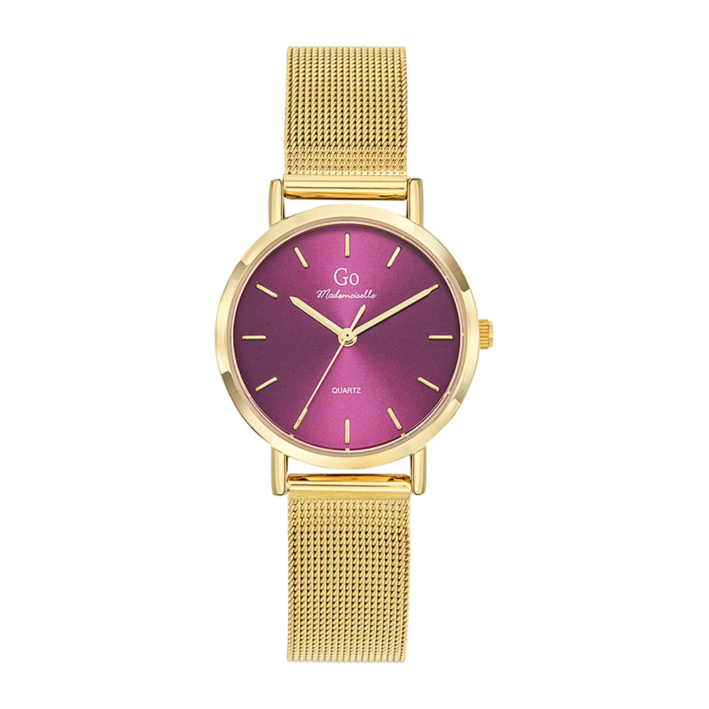 Montre Femme Boîtier Doré Bracelet Métal Doré - 695456