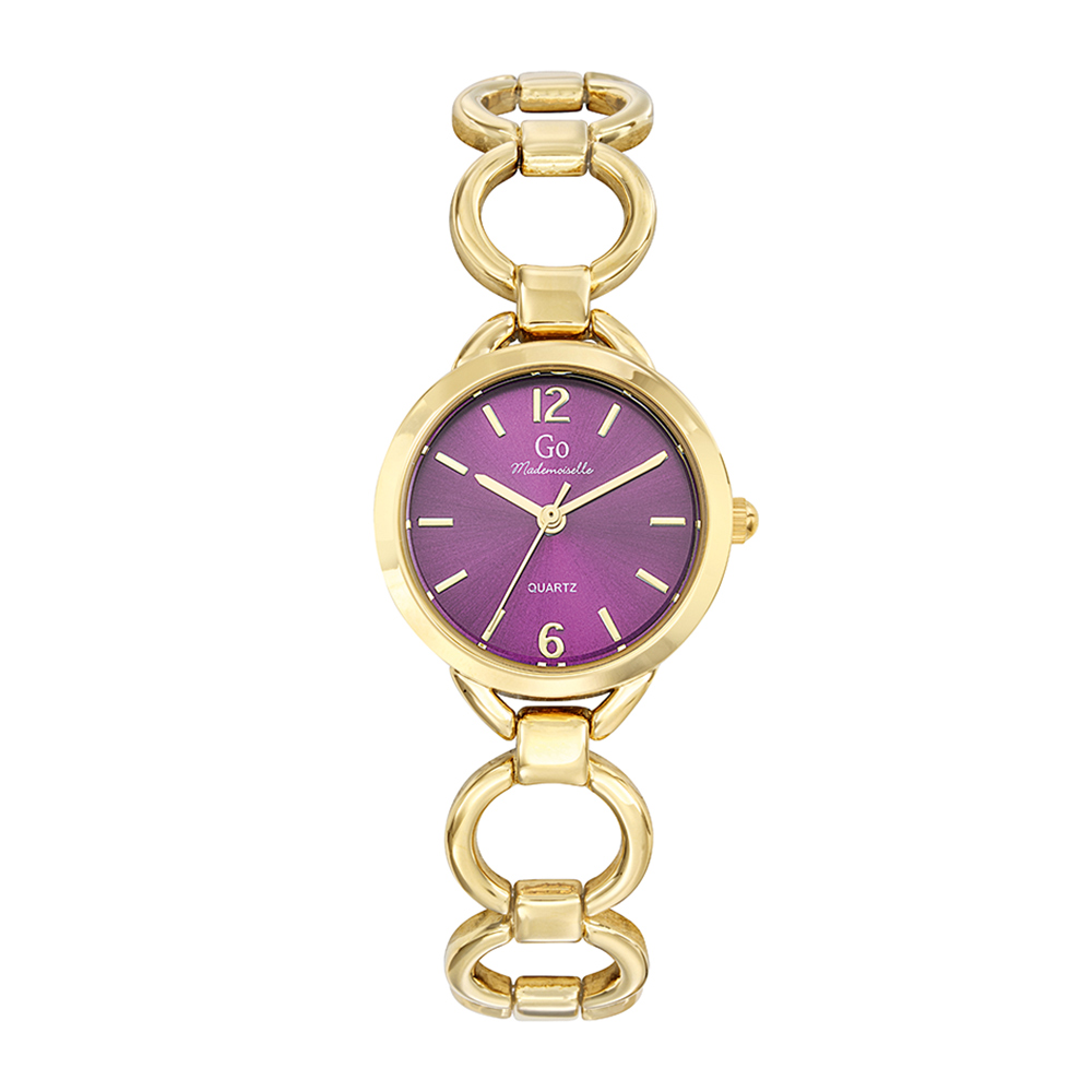 Montre Femme Boîtier Doré Bracelet Métal Doré - 695522