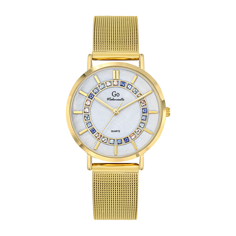 Montre Femme Boîtier Doré Bracelet Métal Doré - 695545