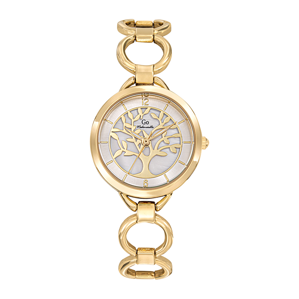 Montre Femme Boîtier Doré Bracelet Métal Doré - 695556