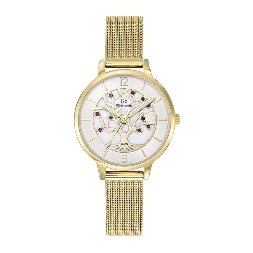 Montre Femme Boîtier Doré Bracelet Métal Doré - 695570