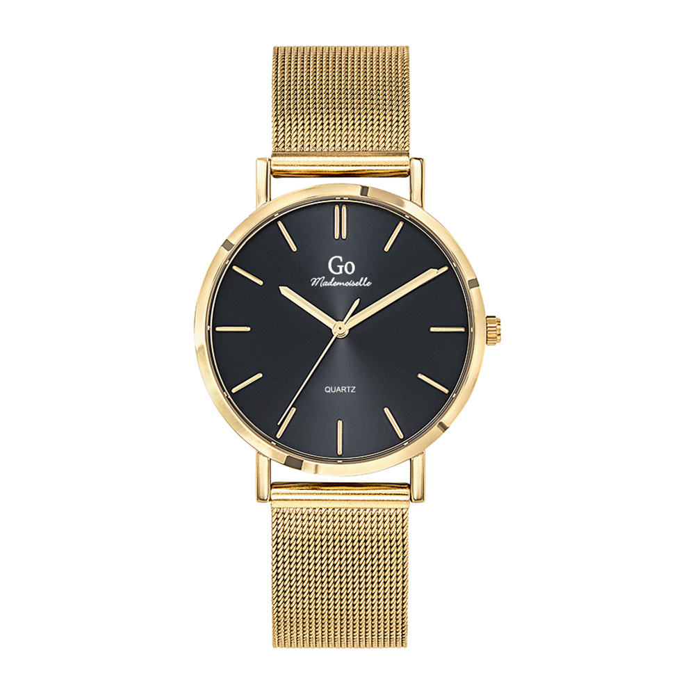 Montre Femme Boîtier Doré Bracelet Métal Doré - 695264