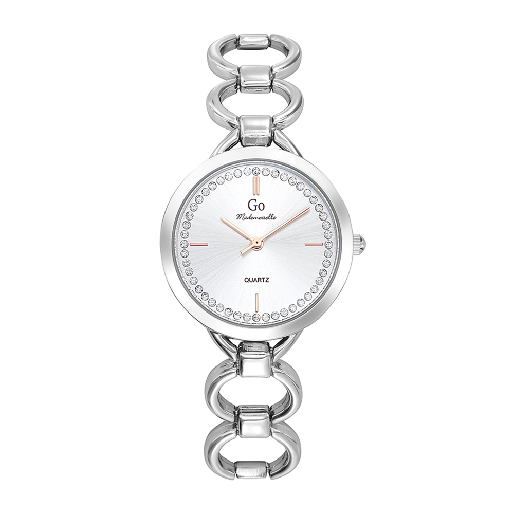 Montre Femme Boîtier Argenté Bracelet Métal Argenté - 695424