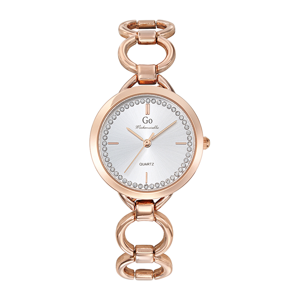 Montre Femme Boîtier Doré rose Bracelet Métal Doré rose - 695526