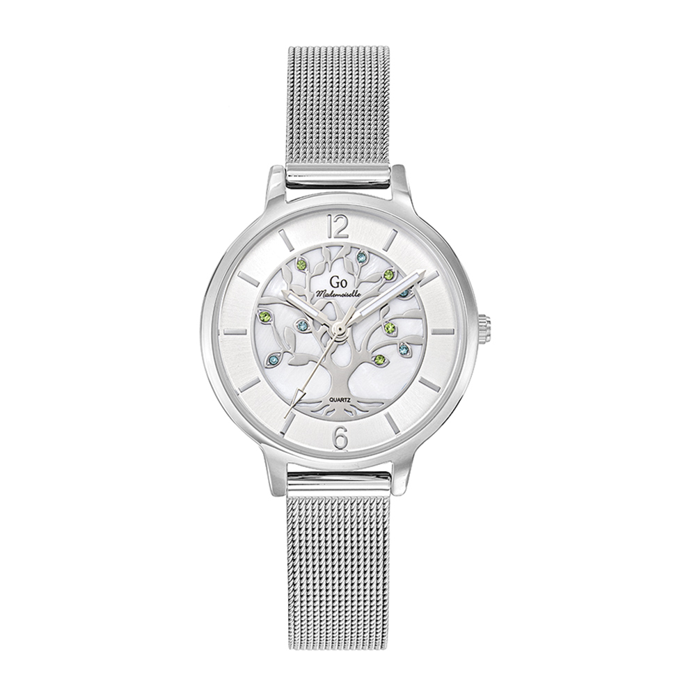 Montre Femme Boîtier Argenté Bracelet Métal Argenté - 695569