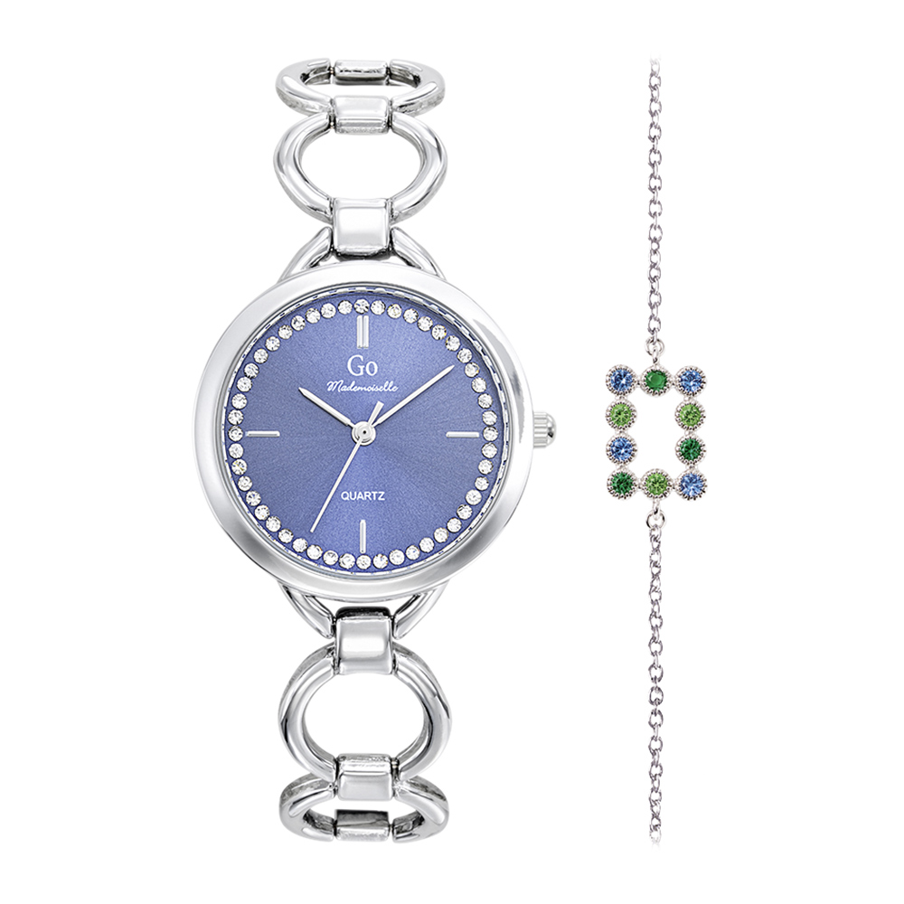 Montre Femme Boîtier Argenté Bracelet Métal Argenté - 695266