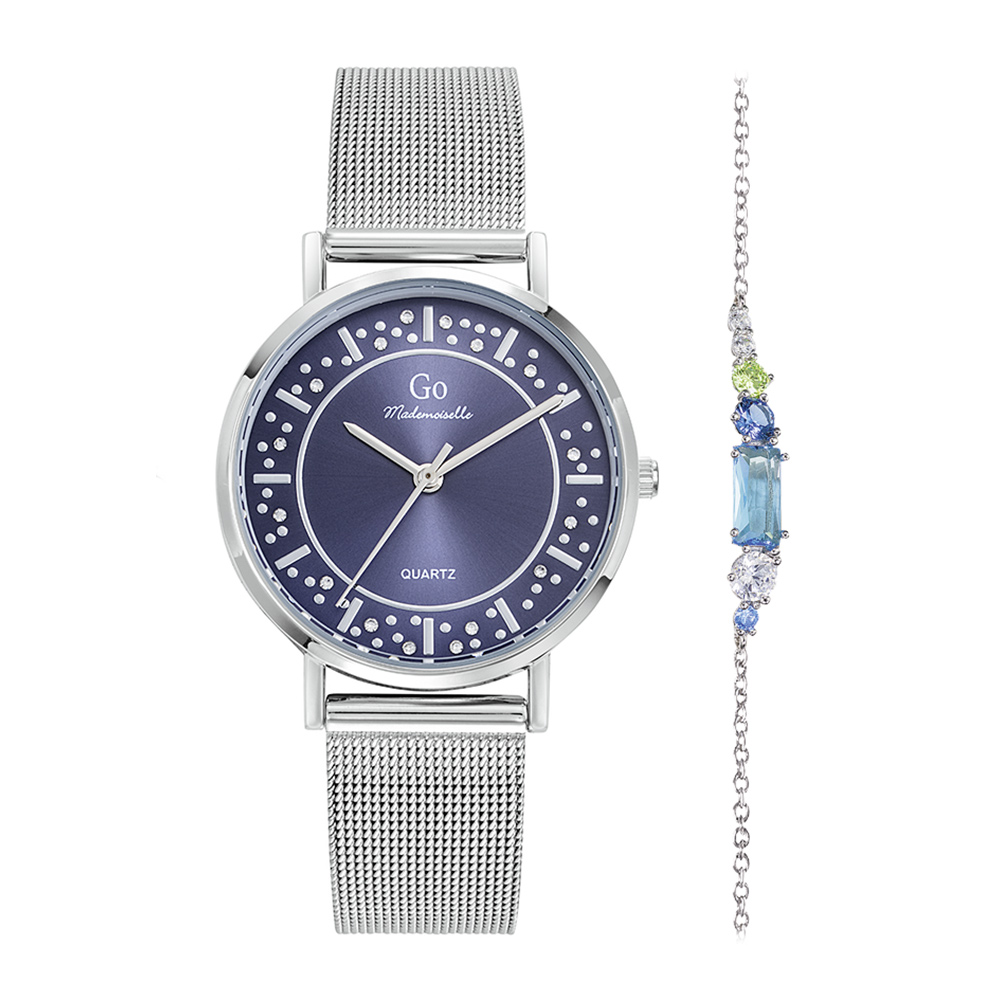 Montre Femme Boîtier Argenté Bracelet Métal Argenté - 695274