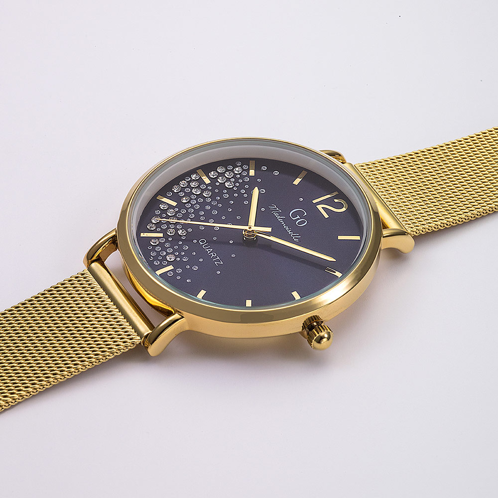 Montre Femme Boîtier Doré Bracelet Métal Doré - 695355 – Image 2