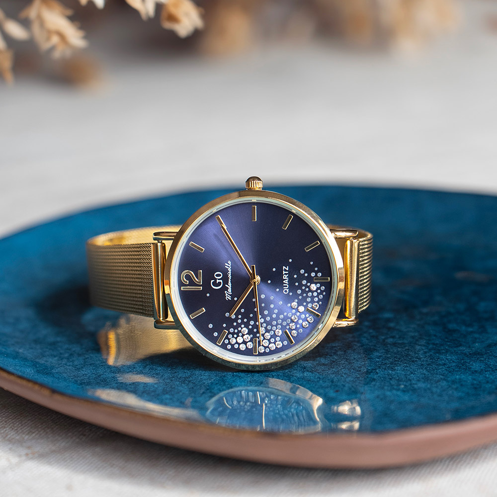 Montre Femme Boîtier Doré Bracelet Métal Doré - 695355 – Image 4