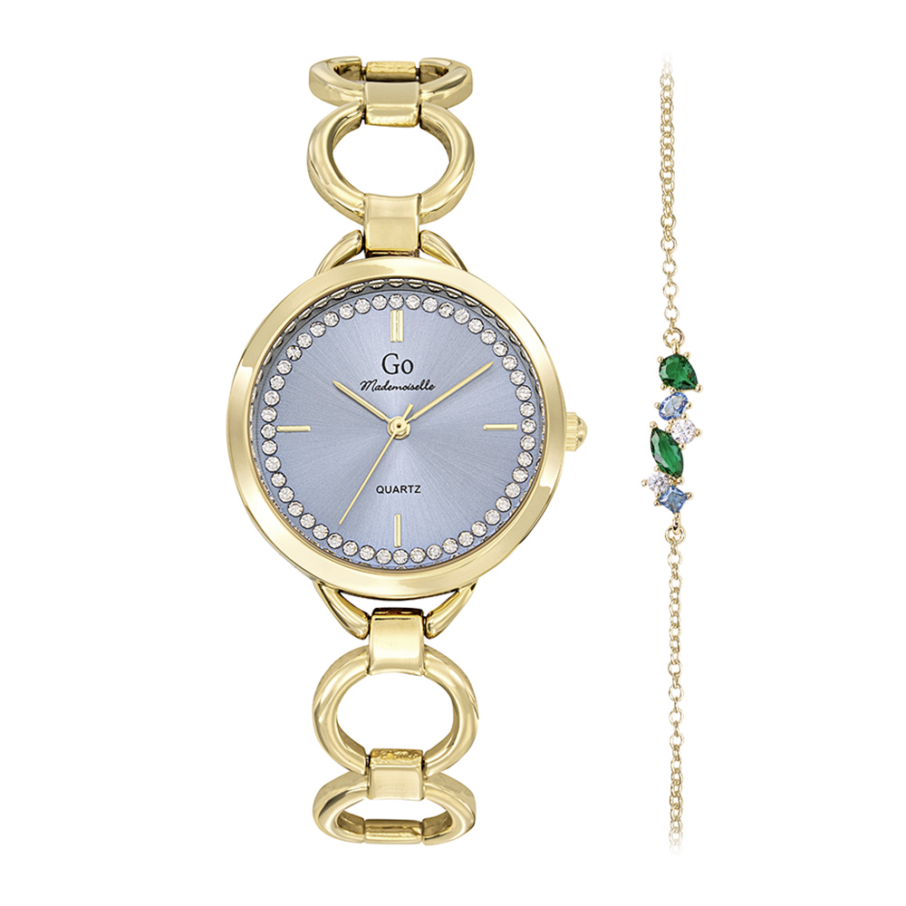 Montre Femme Boîtier Doré Bracelet Métal Doré - 695389
