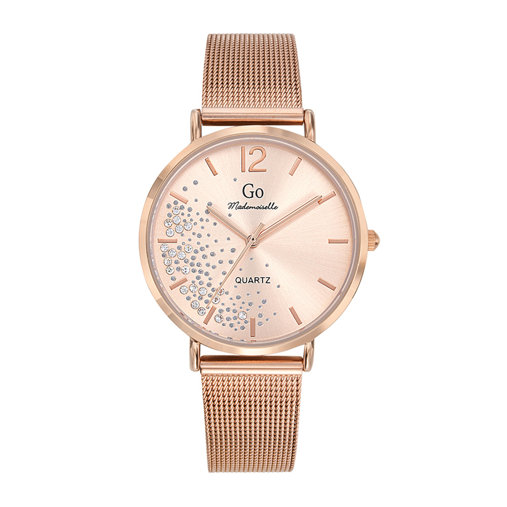 Montre Femme Boîtier Doré rose Bracelet Métal Doré rose - 695459