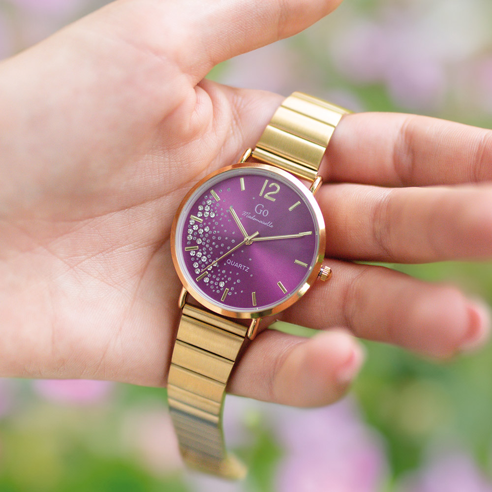 Montre Femme Boîtier Doré Bracelet Métal Doré - 695498 – Image 3