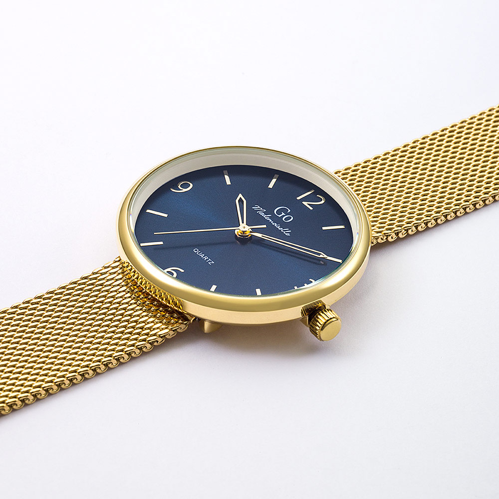 Montre Femme Boîtier Doré Bracelet Métal Doré - 695587 – Image 2