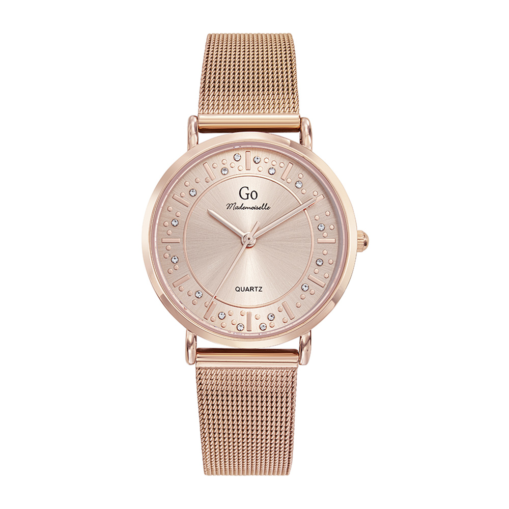 Montre Femme Boîtier Doré rose Bracelet Métal Doré rose - 695600