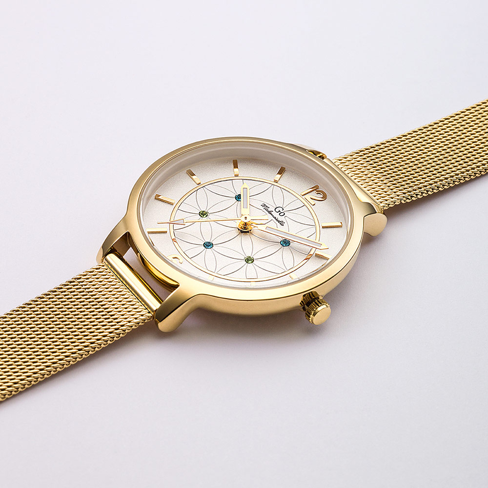 Montre Femme Boîtier Doré Bracelet Métal Doré - 695607 – Image 2