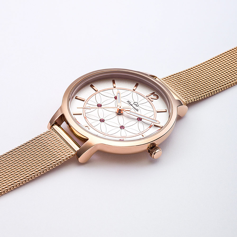 Montre Femme Boîtier Doré rose Bracelet Métal Doré rose - 695608 – Image 2