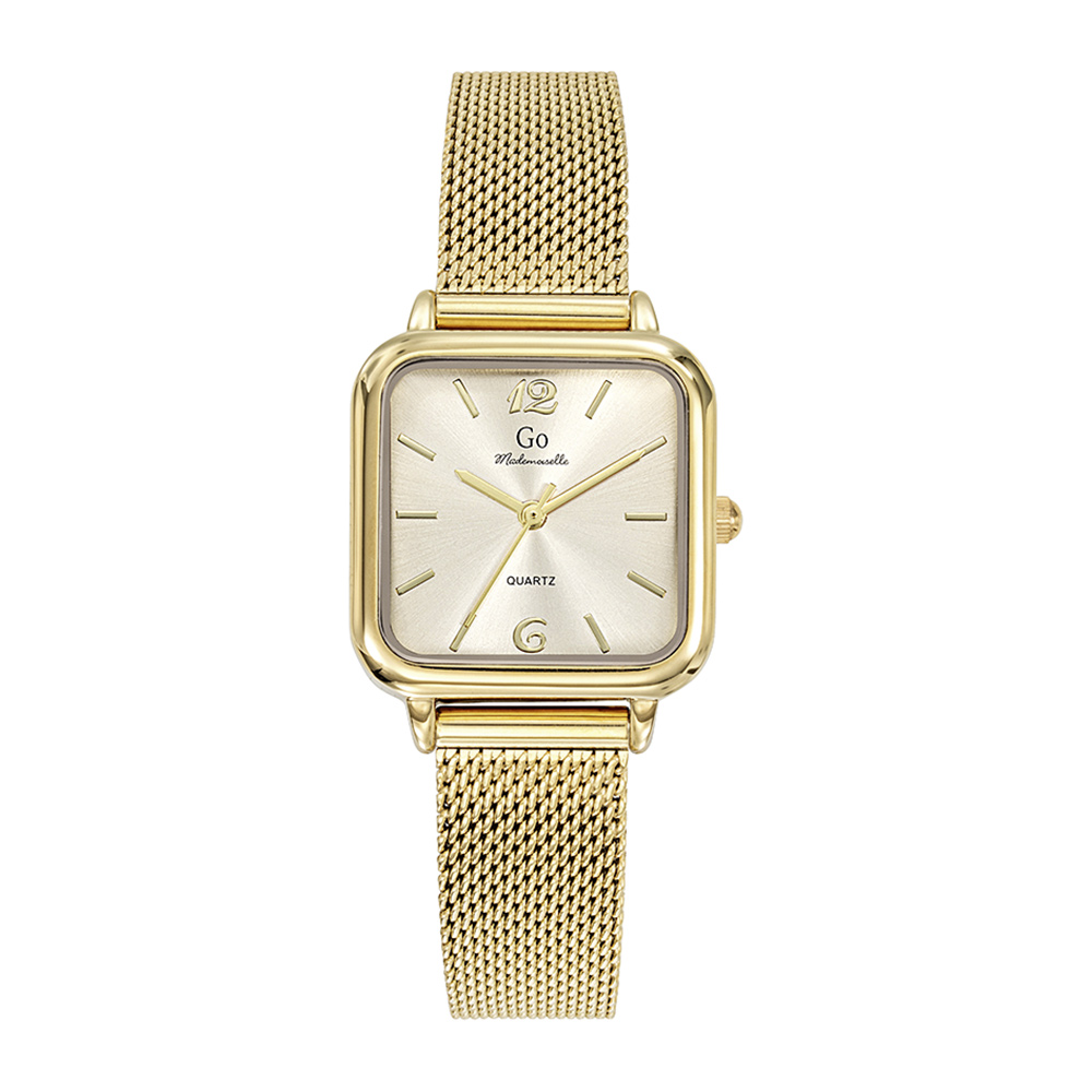 Montre Femme Boîtier Doré Bracelet Métal Doré - 695612