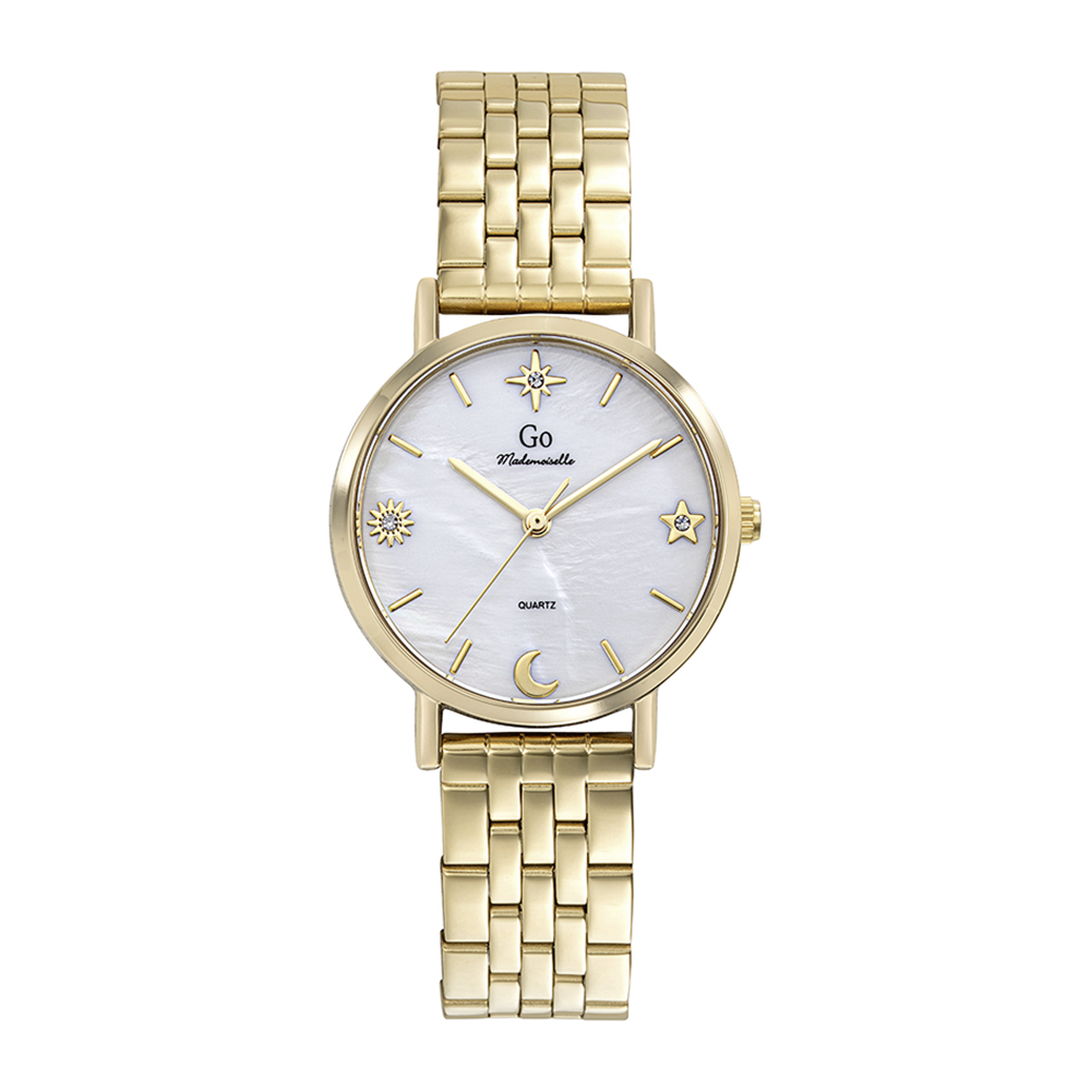Montre Femme Boîtier Doré Bracelet Métal Doré - 695649