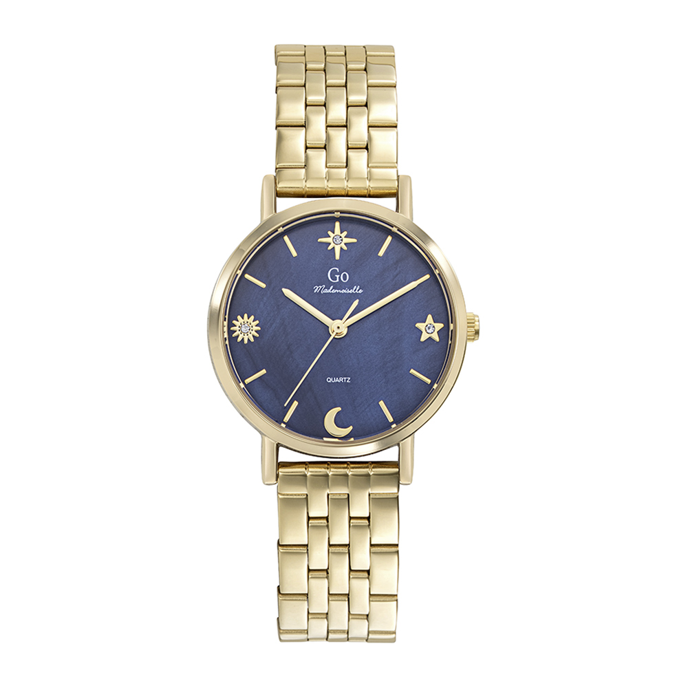 Montre Femme Boîtier Doré Bracelet Métal Doré - 695650