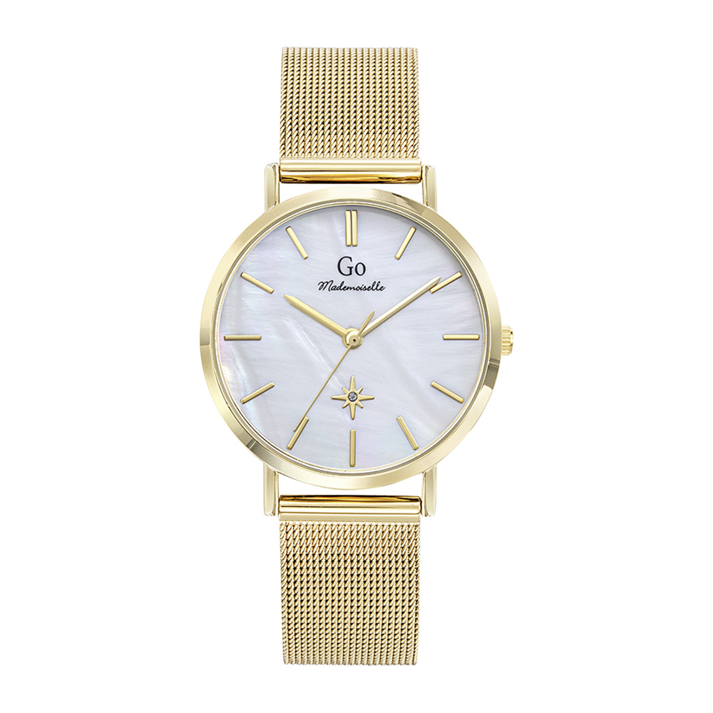 Montre Femme Boîtier Doré Bracelet Métal Doré - 695653