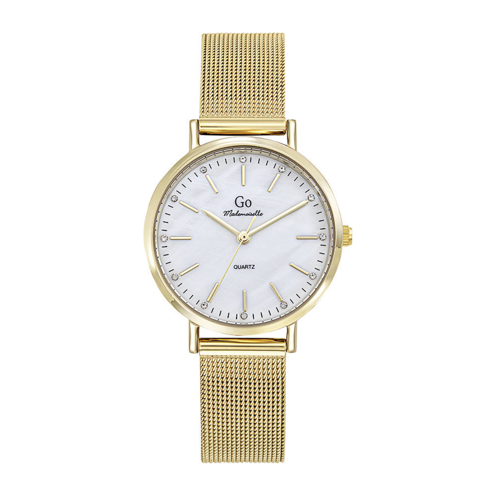 Montre Femme Boîtier Doré Bracelet Métal Doré - 695662